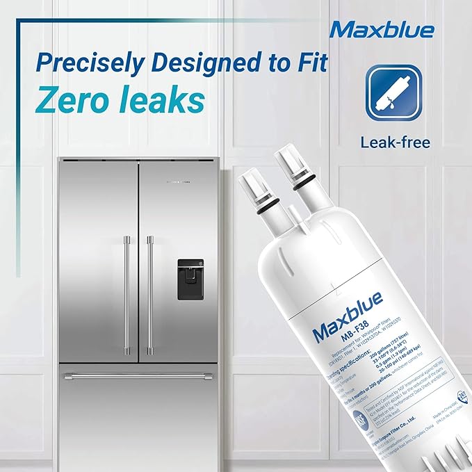 Maxblue EDR1RXD1 Replacement for Everydrop® Filter 1, Whirlpool® W10295370A, EDR1RXD1B, P8RFWB2L, P4RFWB, MB-F38, Kenmore® 46-9081, 46-9930 Refrigerator water filter, 2 Filters