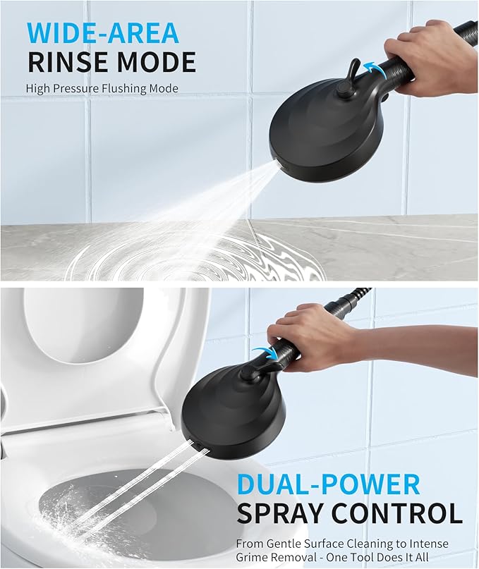 Filtered Shower Head with Handheld, 10 Spray Mode High Pressure Shower Head with Filters, Shower Filter Head for Hard Water, Powerful Spray for Cleaning, 2 Replaceable Filters Included, Black