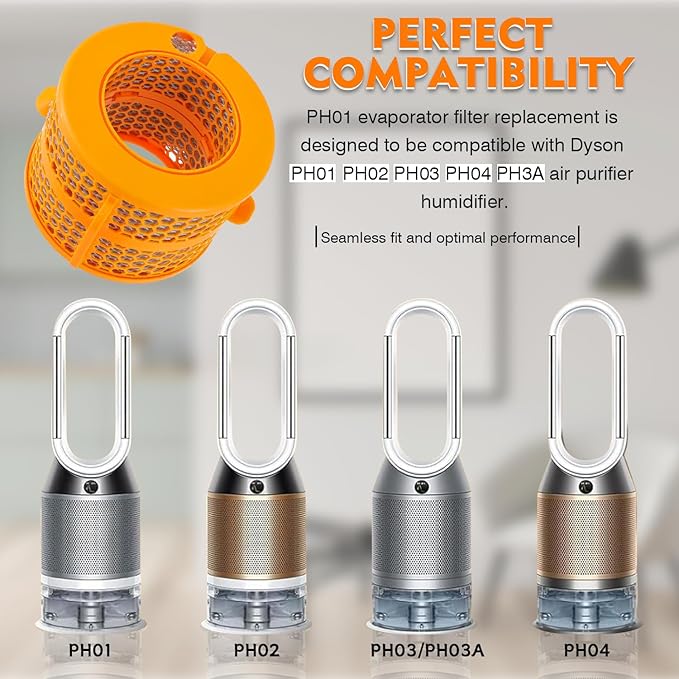 Air Purifier Carbon Fiber Evaporator Filter Compatible with Dyson PH01 PH02 PH03 PH04 PH3A Air Purifier Humidifier Replacement Parts