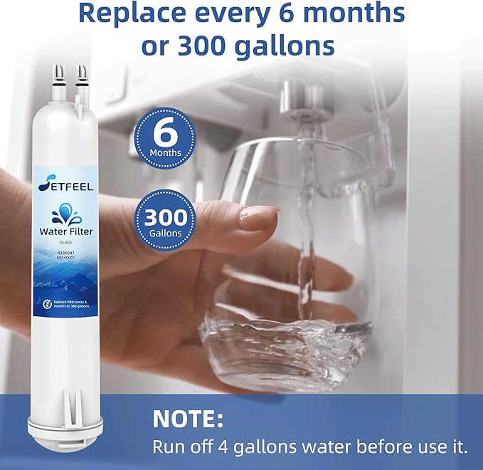 Edr3rxd1 4396841 Water Filter Replacement For Everydrop Filter 3, Compatible With Kenmore Refrigerator 9083, kad3rxd1, Whirlpool whr3rxd1, 9030, 460-9083, 4396841, 4396710, 3 Pack SETFEEL