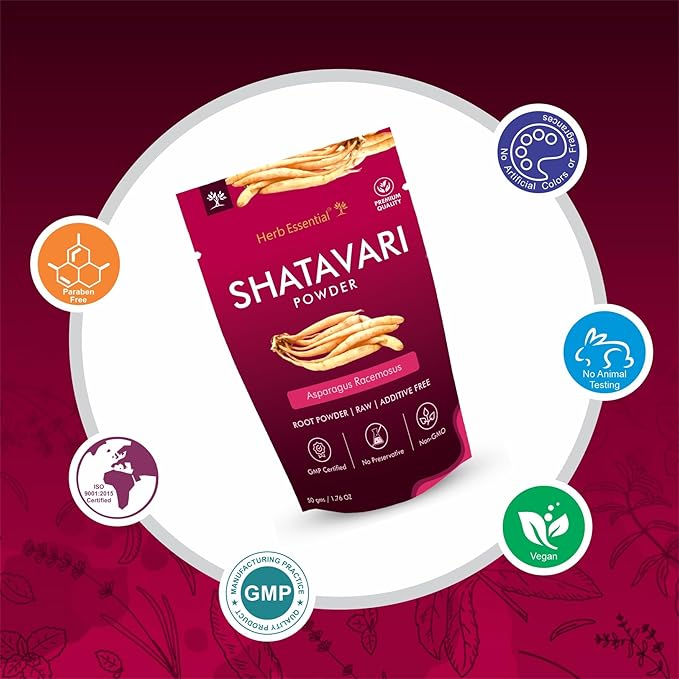 100% Natural Shatavari Powder 1.76 Ounce, Asparagus Racemosus, Pure Herbal Powder for Daily Use, Vegan, No Preservatives - 50g (Pack of 2)