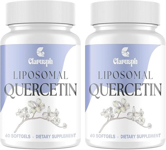 Liposomal Quercetin Supplement for Respiratory & Seasonal Challenges | Quercetin with Bromelain 1000 mg - Blend with Vitamin C & Zinc | Bioflavonoids, 120 Softgels