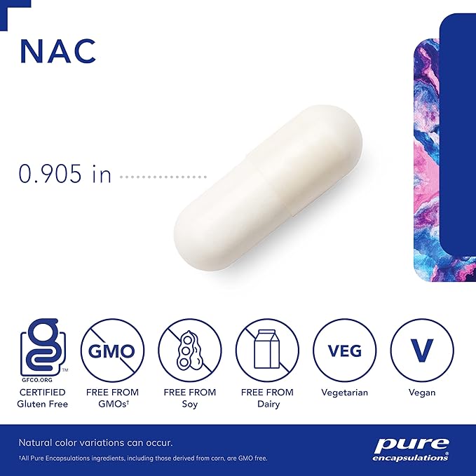 Pure Encapsulations NAC 900 mg - N-Acetyl Cysteine Amino Acid Supplement for Lung & Immune Support, Liver & Antioxidants* - 240 Capsules