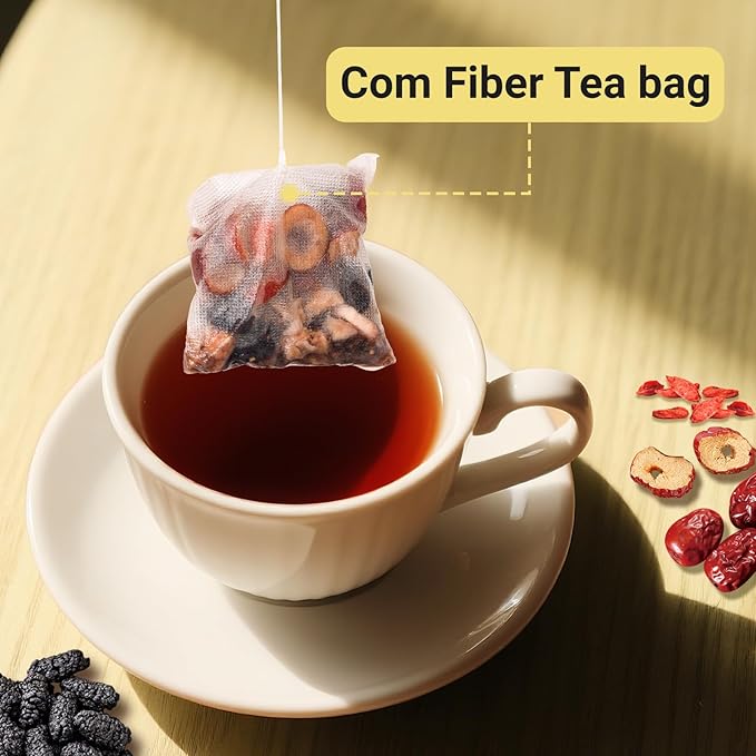 Kidney Tea Formula Ginseng Six Treasure Tea,Ginseng Five Treasures Teabag -7 Ingredient Formula Wolfberry Herbal Chinese Teabag Support Liver Cleanse &Repair for Men Women (2 Boxes,60 Bags)
