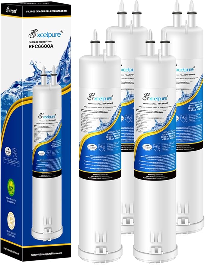 RFC6600A Refrigerator Water Filter Replacement for EDR3RXD1, Everydrop® Filter 3, 4396841, 4396710, Kenmore 46-9083,46-9030, 9030, 9083, KAD3RXD1, WHR3RXD1, 4PACK