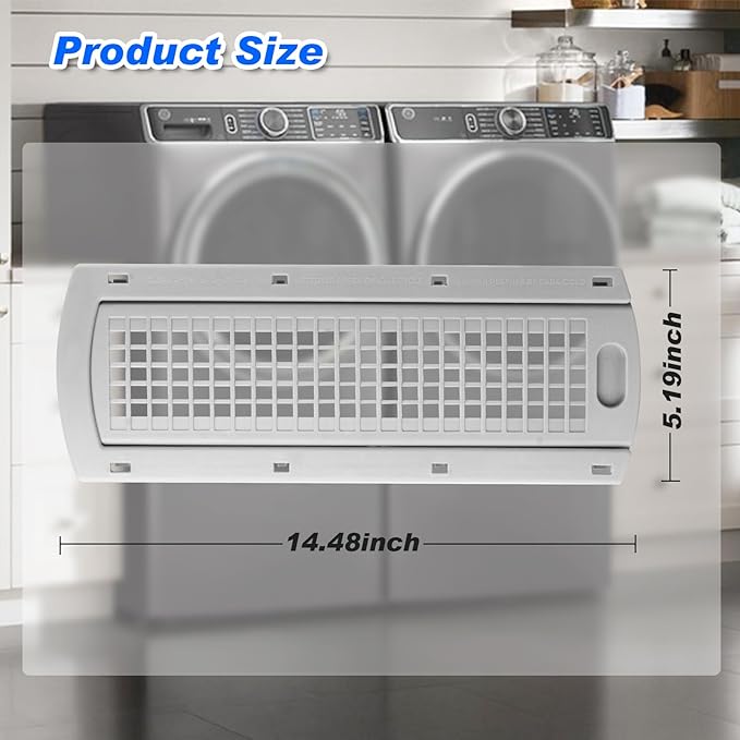 WE22X35337 Lint Screen Cover Grid Compatible with GE Washer Dryer | Replacement GE dryer lint trap | dryer lint filter housing