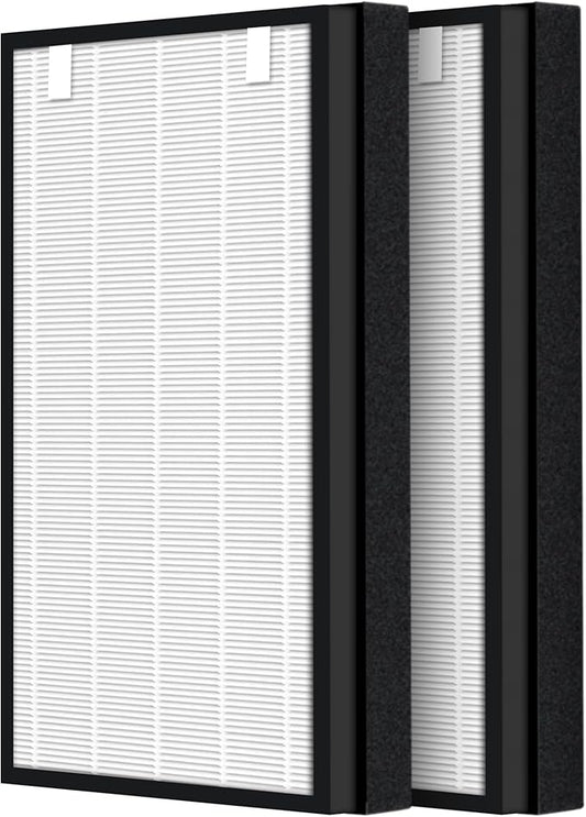 HSP003 True HEPA Filter Replacements for Air Purifier Filters HSP003,3 in 1 H13 True HEPA Filter with Activated Carbon Pre-Filter,2 Pack