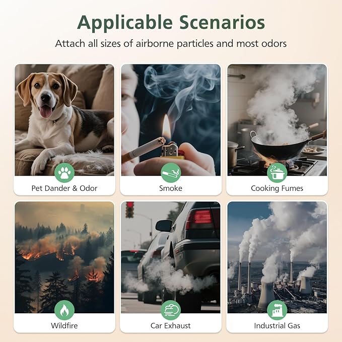 Sprout Replacement Filter Compatible with LEVOIT Sprout Air Purifier, 3-in-1 HEPA Filter, High-Efficiency Activated Carbon and Pre-filter for Dust Pollen Pet Smoke Wildfire, 2 Pack, White