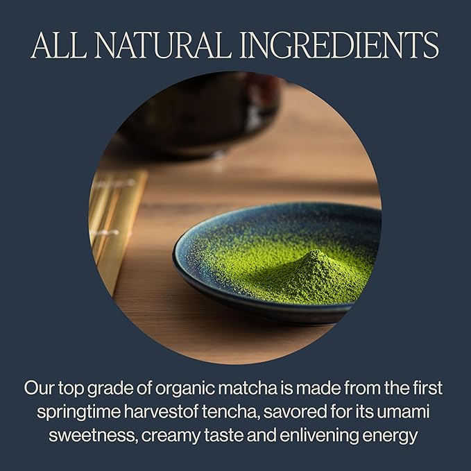 Rishi Tea Teahouse Matcha Powder - Organic Japanese First Harvest Ceremonial Grade Matcha Green, Hot or Iced - 3.52 Ounces, 50+ Servings