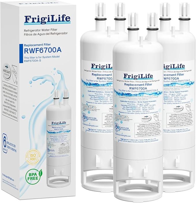W10295370A Refrigerator Water Filter Compatible with EDR1RXD1, Everydrop® Filter 1, EDR1RXD1B, WHR1RXD1, KAD1RXD1, 46-9081, 46-9930, P5WB2L, P8RFWB2L, 3Pack