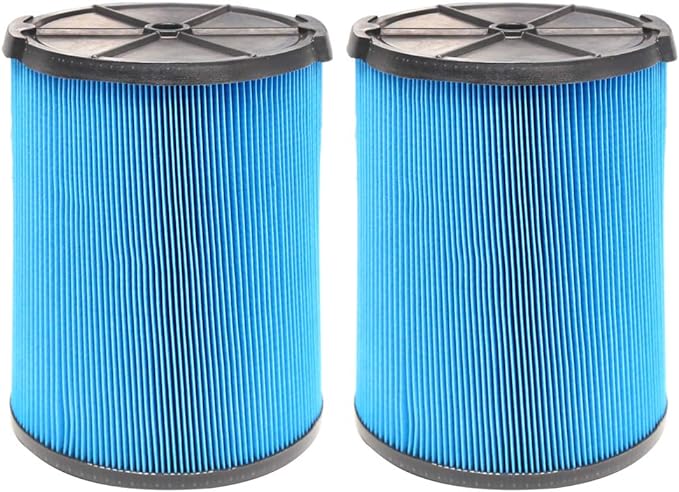 2 Pack VF5000 Replacement Filter for Ridgid for Shop Vac 6-20 Gallon Wet Dry Vacuums, 3 Layer Pleated Vacuum Filter Fits for WD1450 WD0970 WD1270 WD06700 WD1680 RV2400A