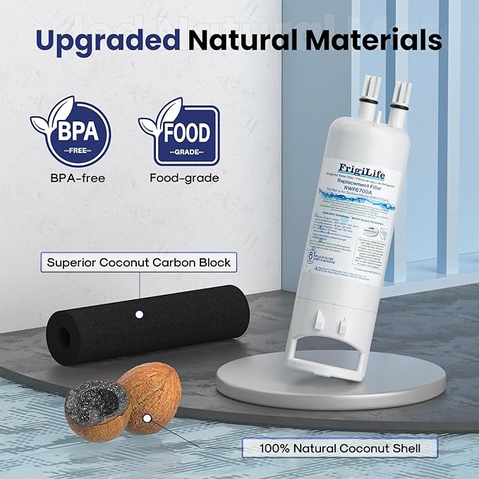 W10295370A Refrigerator Water Filter Compatible with EDR1RXD1, Everydrop® Filter 1, EDR1RXD1B, WHR1RXD1, KAD1RXD1, 46-9081, 46-9930, P5WB2L, P8RFWB2L, 2Pack