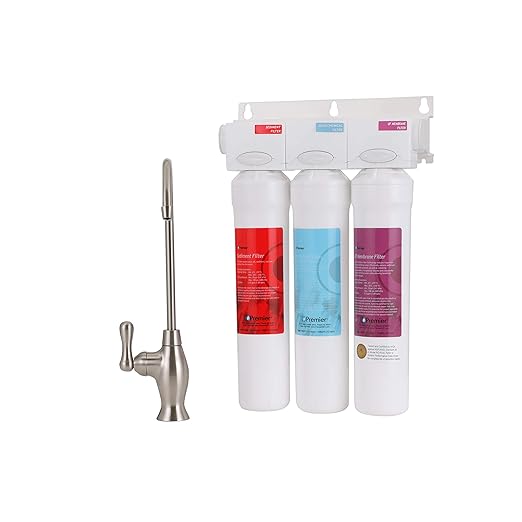 Watts Premier Pure UF-3 Three-Stage Under Counter Ultra Filtration System, Filter-Pure Module, Push Button Water Filters: Sediment Filter, LVOC Carbon Filter, UF Membrane, WQA Certified