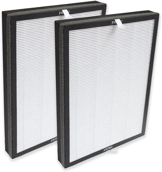 PUREBURG Replacement Filters Compatible with Aiper KJ200 & FAMREE FA500 Air Purifiers,2-Pack H13 HEPA Activated Carbon 2-in-1 3-Stage Filtration Air Clean