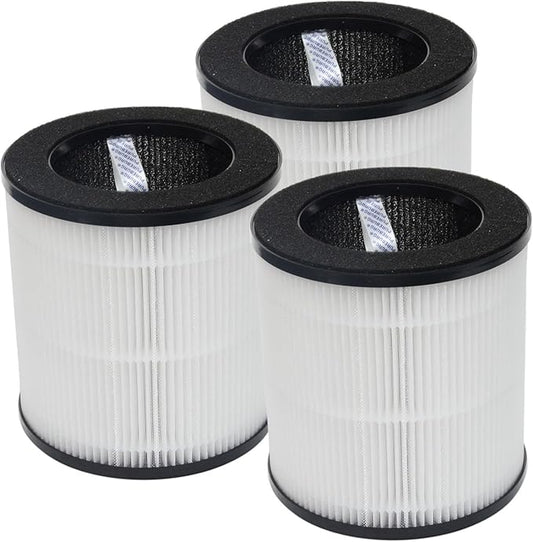 PUREBURG Replacement Filter Compatible with Tailulu AP100 Air Purifiers,3-Pack H13 True HEPA Activated Carbon 3-Stage Filtration Air Clean Dust VOCs
