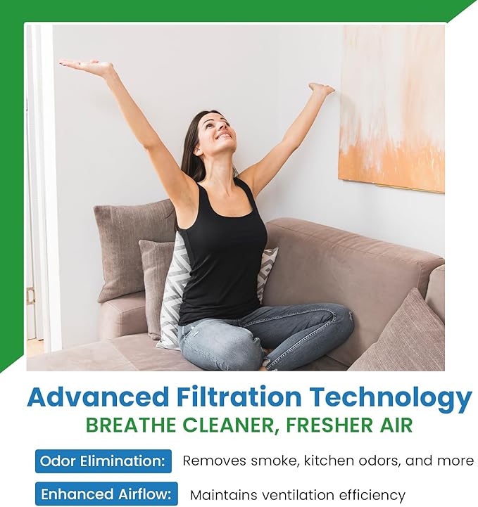 Replacement Carbon Pre/Post Filters for Holmes Air Purifiers - Compatible with Part AOR31 Filter I- Dims: 4-1/4 x 9-1/2 x 1/4 - (6-Pack)