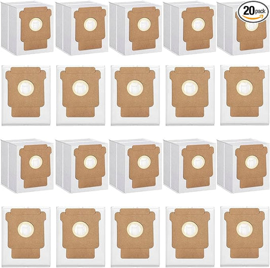 20 Pack Q0520 Vacuum Bags for iRobot Roomba Vacuum 2 Q0520 Essential Robot Vacuum Cleaner,Roomba 105 Combo/Vac,Plus 405 404 505 Combo Max 705 Vac,Max 705 Combo Robot,Disposable Auto-Empty Dust Bin Bag