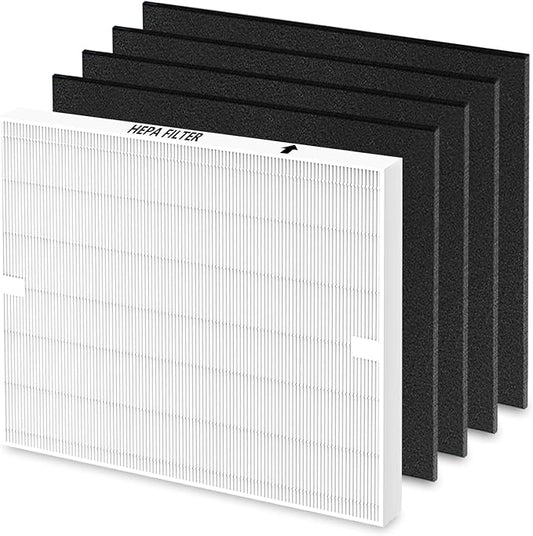 AP-1512HH Replacement Filter for Coway Airmega AP-1512HH and 200M Series Air Purifiers, Funmit 1 True HEPA Filter and 4 Activated Carbon Pre-Filters, Compared to Part # 3304899