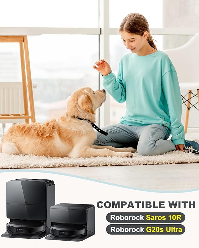 Replacement Parts Kit for Roborock SAROS 10R/ Qrevo CurvX Robot Vacuum - 29pc Maintenance Bundle: 2 Roller Brushes, 6 Side Brushes, 4 Filters, 8 Mop Pads, 6 Dust Bags| OEM Compatible & Precision Fit