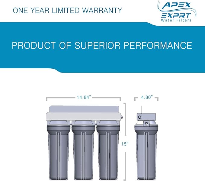 APEX MR-2032 Under the Counter Water Filter System - Alkaline