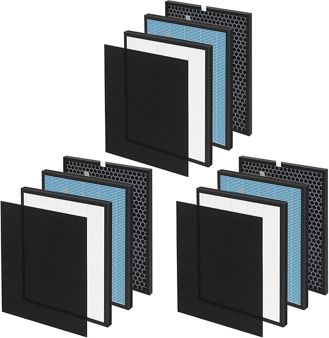 3-Set 10L Pro HEPA Filter Replacement Kit Compatible with Okaysou Airmax 10L Pro and Aiibot-A300 Air Cleaner Purifiers