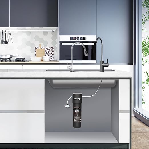 Waterdrop 10UB-B Under Sink Water Filter, Reduces PFAS, PFOA/PFOS, Lead, Chlorine, Bad Taste, NSF/ANSI 42 Certified, 11K Gallons, Easy Installation, Black Faucet