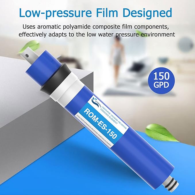 150 GPD RO Membrane Filter 12"x2" Reverse Osmosis Membrane Element Replacement Fits Under Sink RO Drinking Water Filter Filtration Purifier System, 2 Pack