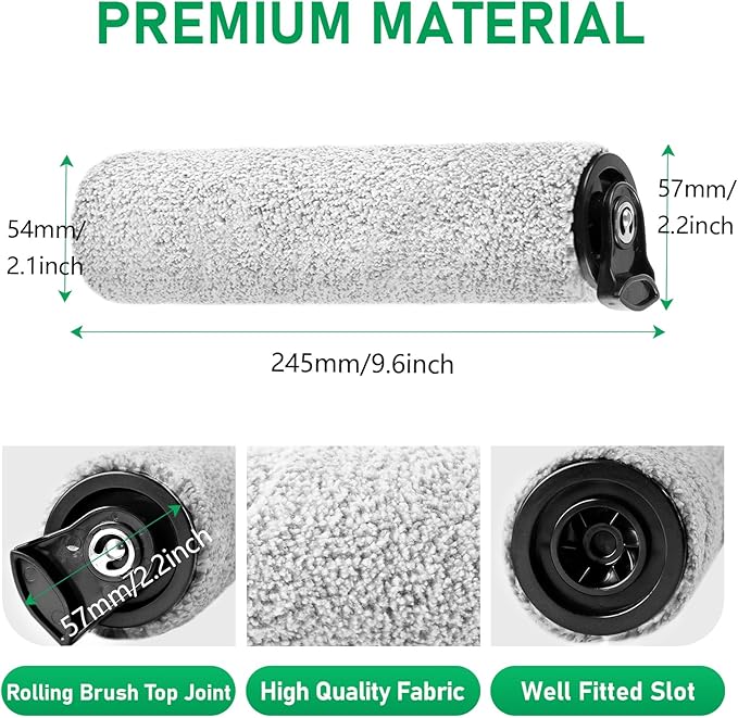 iFloor 3 Replacement Brush Rollers and HEPA Filter Kits Compatible with Tineco iFloor 3 and Floor One S3 Cordless Wet Dry Vacuum Cleaner Replacement Parts Accessories Kit,3 Brush Rollers & 3 Filters