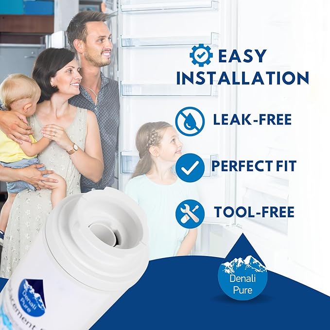 2-Pack Replacement for for KitchenAid KFCS22EVMS3 Refrigerator Water Filter - Compatible with with KitchenAid 4396395 Fridge Water Filter Cartridge