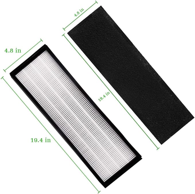 I clean Filter C Replacement Guardian FLT5250PT, Hepa Filter for FLT5000/FLT5111Series Air Purifiers AC5000, AC5000E, AC5350B, AC5300B Series(2 Pcs Hepa Filter C&6 Pcs Carbon Pre Filters