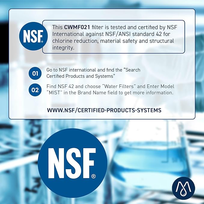 Mist HAF-CIN/EXP Refrigerator Water Filter Replacement for Samsung DA29-00020B, DA29-00020A, Kenmore 46-9101 – NSF 42 & 372 Certified – 1 Pack