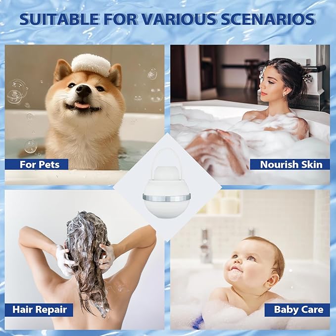 Bath Filter, 8 Stages Bath Water Filter, Bath Flter for Tub to Removes Lead, Chlorine and Fluoride, 2,500 Gallons of Filtration, Water Softener, BPA Free