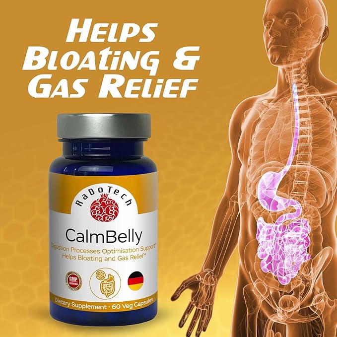 CalmBelly, Helps Normalize Digestive Processes Support Active Enzymes, Probiotics for Digestive Health Supplements for Women and Men, Formula for Overall Wellness 180 Count (Pack of 3)