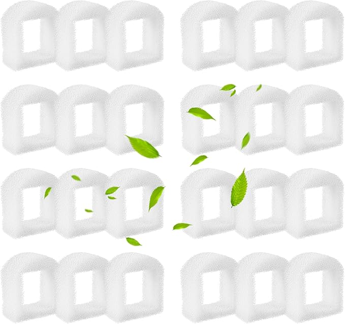 24 pcs Cat Water Fountain Replacement Foam Filters for PetSafe Drinkwell Ceramic and Stainless Steel Pet Fountains,Foam Filters for Cat Water Fountain