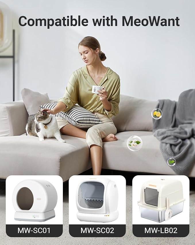 12 Packs Cat Litter Deodorizer Compatible with Meowant Self-Cleaning Cat Litter Box, Pet Deodorizer Odor Eliminator, Cat Litter Odor Control,Odor Removing Gel Suitable for MW-SC01/MW-SC02/LB02