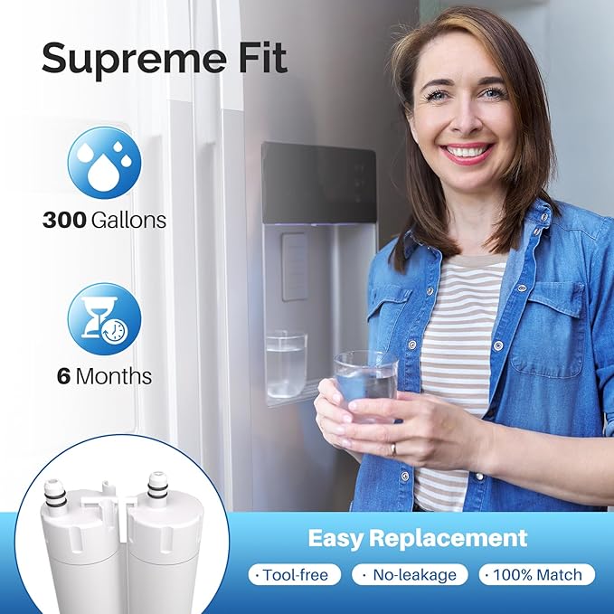 ICEPURE Refrigerator Water Filter Replacement for WF2CB®, PureSource2®, EWF01, FC100, NGFC 2000, Kenmore 9916, 469916, 469911, EWF2CBPA®, 1004-42-FA, FC300, AQF-FF29, RWF1031, EFF-6029A, MB-100, 2PACK