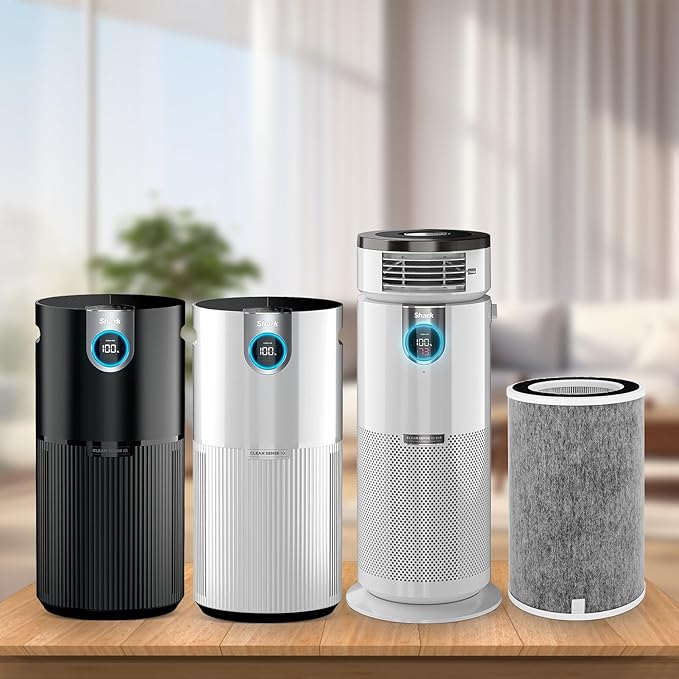 for Shark HP201 HP202 Clean Sense MAX Replacement Filter, Compatible with HP200 HP301 HP302 HC500 HC501 UA205 AP1000 True HEPA Filters,Compare Part HE2FKBASMB HE2FKBAS HE2FKPET HE2FKPRO,1 Pack Gray