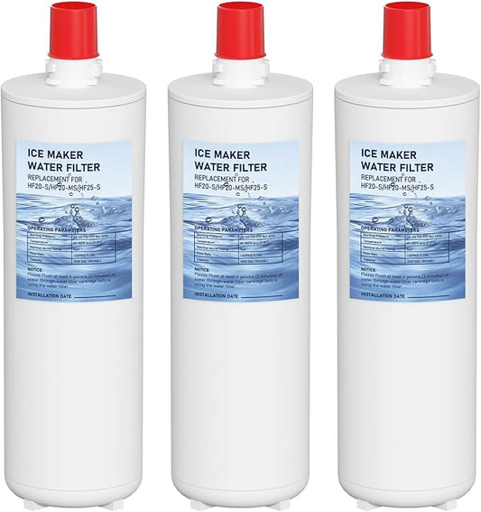 HF20-S HF20-MS HF25-S Water Filter Replacement Compatible with 3M High Flow Series Cartridge HF20-S, 5615103/HF20-MS, 5615109/HF25-S,5615203, Water Filtration System 3-Packs