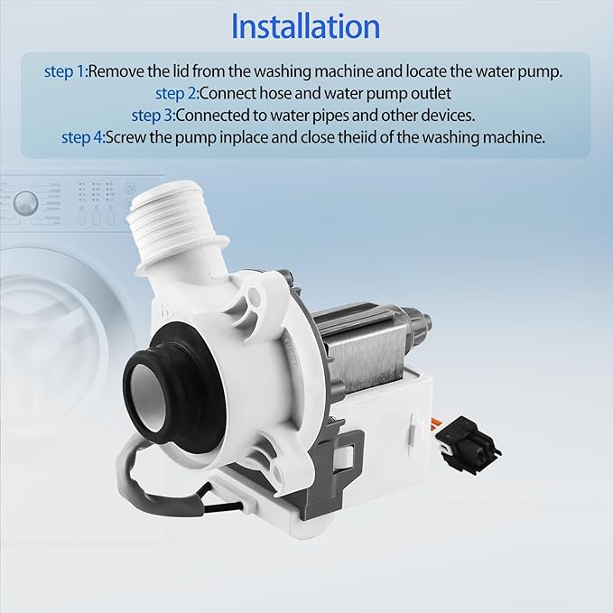 GTW680BSJ5WS GTW465ASN1WW GTW335ASN1WW Washer Drain Pump Filter, Fit for GE Washer GTW460ASJ8WW GTW680BSJ1WS GTW500ASN1WS GTW540ASP1WS PTW600BPR1DG GTW220ACW0WW GTW465ASN0WW GTW720BPN1DG GTW500ASN5WS