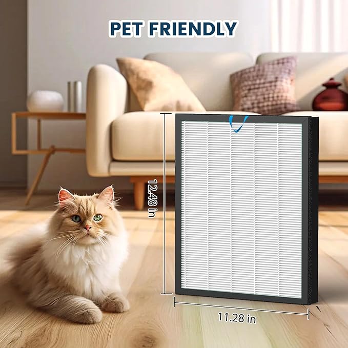 Vital 100S Replacement Filter Compatible with LEVOIT Vital 100S and Vital 100S-P Air Purifier, 3-in-1 H13 Grade True HEPA, High-Efficiency Activated Carbon Filter, Vital 100S-RF, 2 Pack White