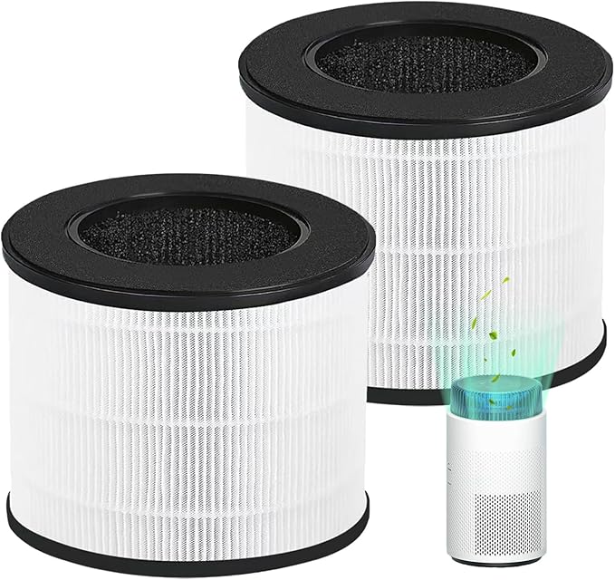 Airmega 100 Filter Replacement, Compatible with Coway Airmega 100 Air Purifier, 3-in-1 H13 True HEPA and Deodorization Filters (Airmega 100 Filter 2Pack)