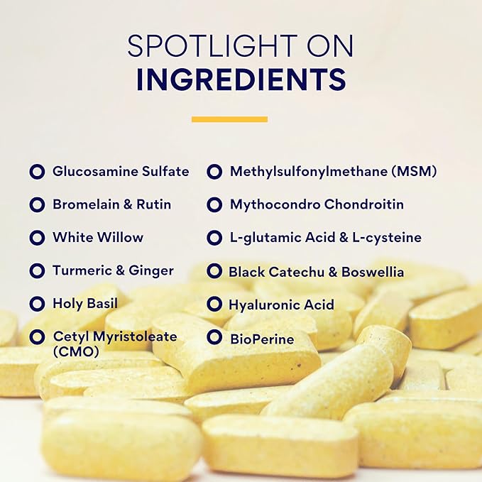 Research Verified Joint Support - Glucosamine, MSM, Turmeric, Boswellia, BioPerine - Vegan - 270 Capsules - 3 Month Supply