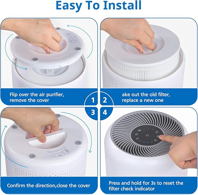 Core 200S Replacement Filter 3 Pack, 3-in-1 Filters Compatible with LEVOIT Core 200S Smart WiFi Air Purifier, HEPA Core 200S-RF Filters