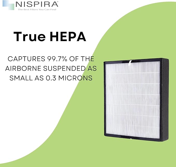 Nispira True HEPA Activated Carbon Pre Filter Replacement Compatible with Breathe Classic Smart Air Purifier BF35 HEPA-Pure. 1 Pack