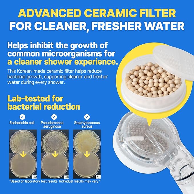Filter Showerhead Inspired by Korea’s Beauty Culture – Pure Carbon Filters for Softer Skin & Smoother Hair | Carbon Composite Filter | Single Showerhead (AJ8200MC-SNG-1)