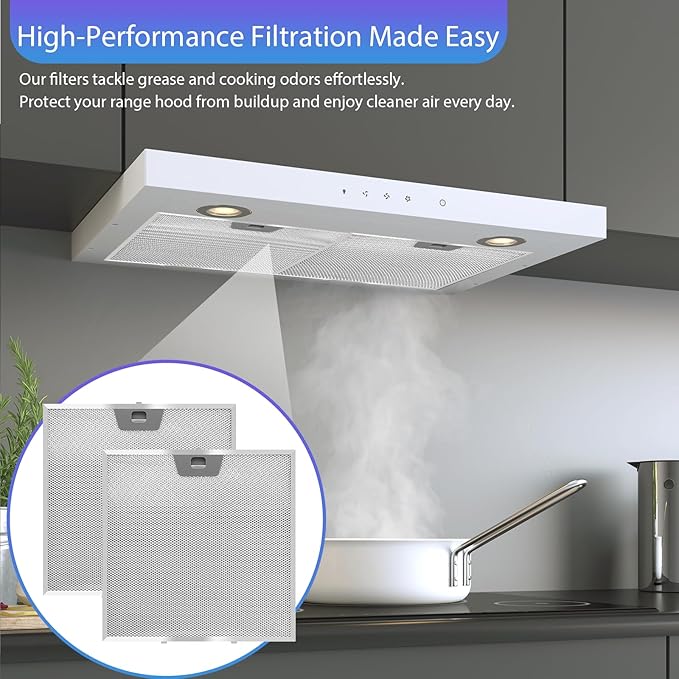 2 Pack-WB02X24872 Range Hood Grease Filter Replacement,Fits 11 7/8 x 11 7/8 x 3/8 Inch Range Hood