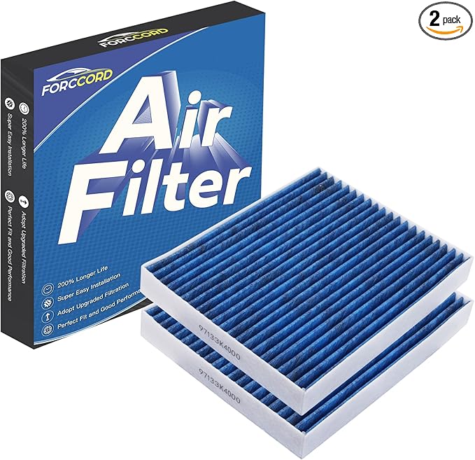 2- Pack CF11966 HEPA Cabin Air Filter Fits for Buick Enclave, Encore GX, Envision, Regal, LaCrosse, Cadillac, GMC, Chevrolet Blazer, Bolt EV, Camaro, Colorado Carbon Cabin Filter Accessories