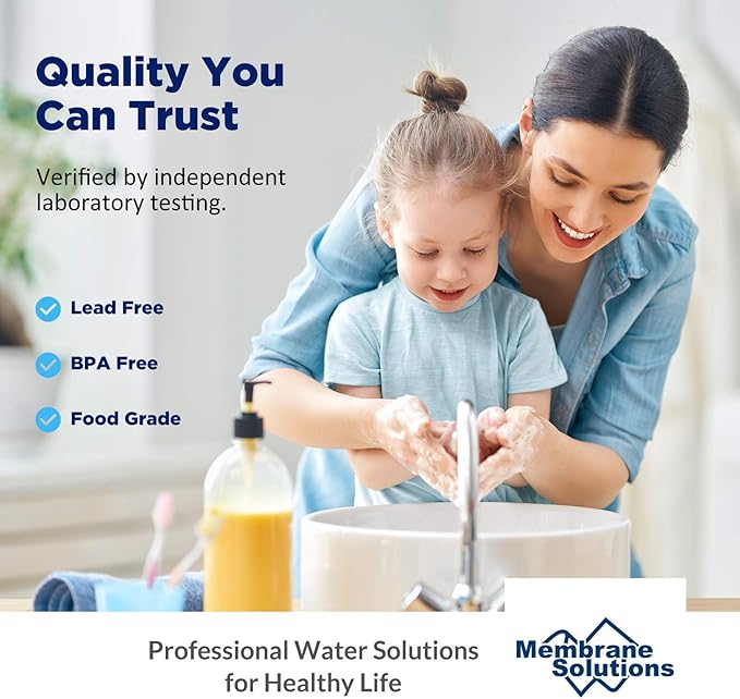 42 Pack of 10 Micron 10"x2.5" String Wound Whole House Water Filter Replacement Cartridge by Membrane Solutions, Universal Sediment Filters for Well Water, Compatible with WFPFC4002, CW-F, CW-MF, WP-5