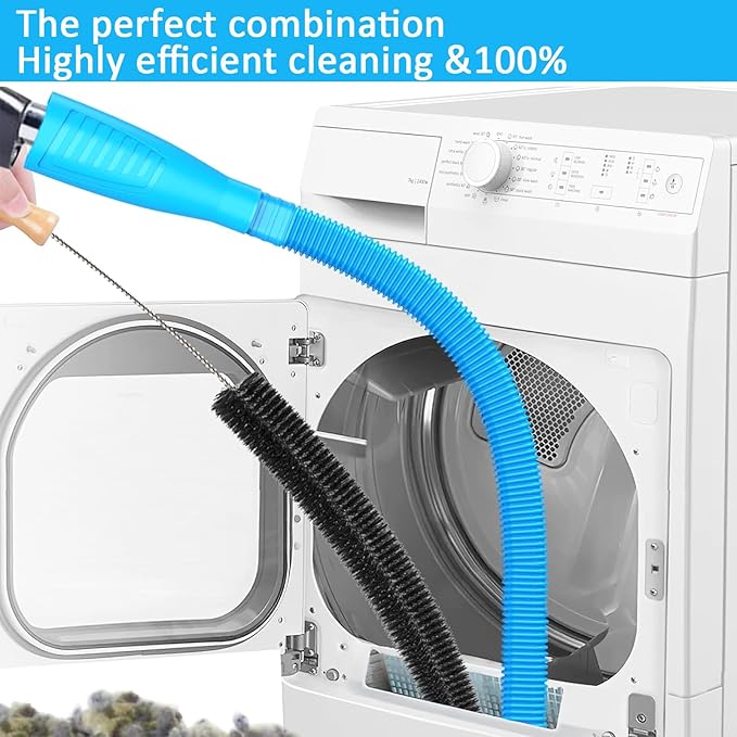 6 Pcs GE Washer Dryer Combo,WH01X35719 Lint Filter replacement with Dryer Vent Cleaner Kit,2025 New Lint Filter for Ge Washer Dryer Filter Sponge,Hand Washable and Reusable,Models: PFQ97HSPVDS