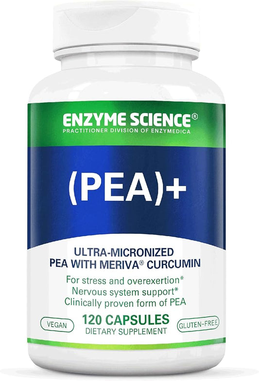 Pea + Turmeric Curcumin Supplement for Physiological Support Helps Support Nervous, Immune, & Muscular Systems - 120 Capsules